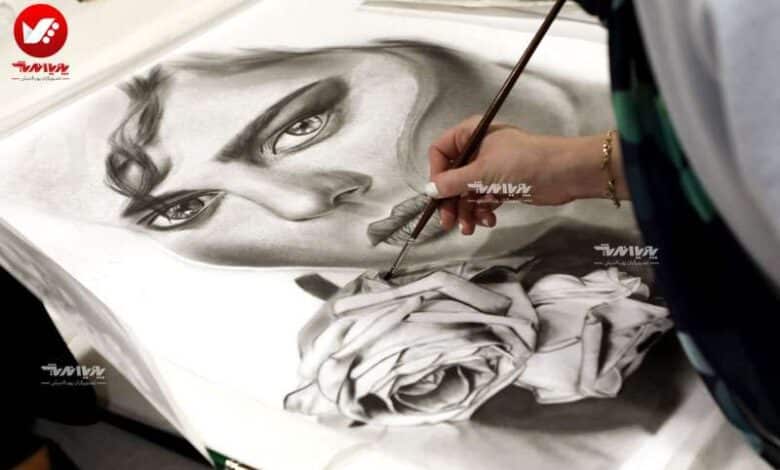 کلاس آموزش نقاشی سیاه قلم در آموزشگاه پویا اندیش