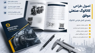 اصول طراحی کاتالوگ صنعتی موفق با نمایش صفحات محصول و مشخصات فنی